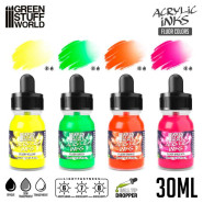 Acrylic Inks Set - Fluor (x4) | Paint