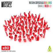 RED Resin Crystals - Small | Transparent resin