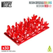 RED Resin Crystals - Medium | Transparent resin