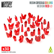 RED Resin Crystals - Medium | Transparent resin