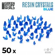 OUTLET - BLUE Resin Crystals - Medium | Transparent resin