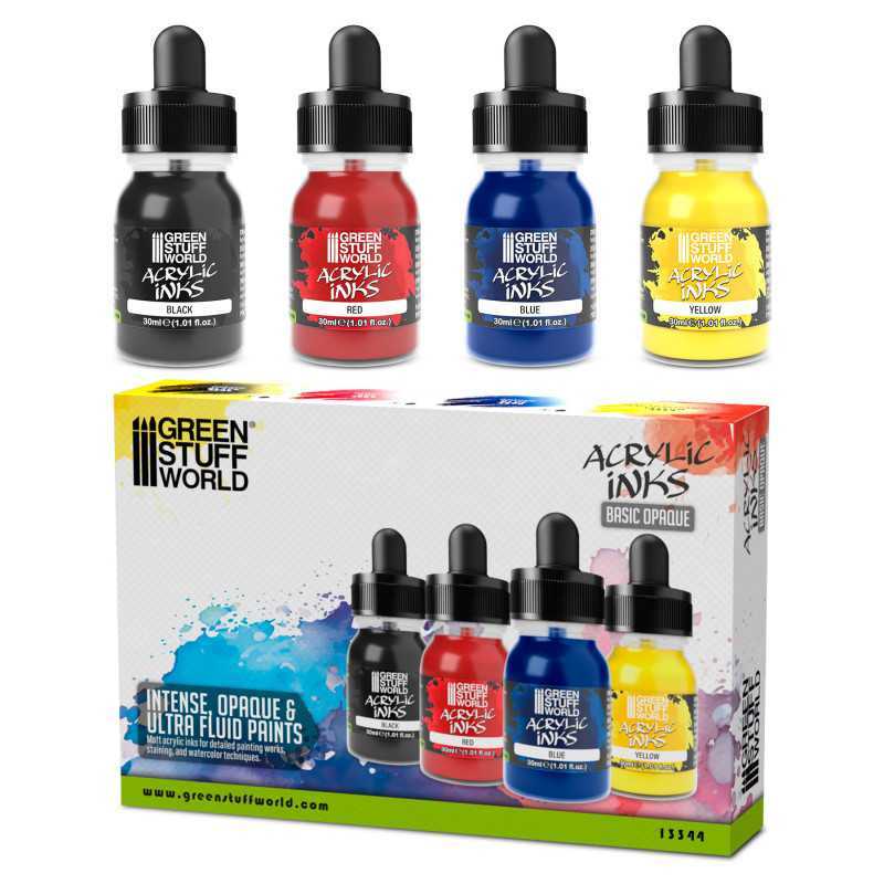 Acrylic Inks Set - Basic Opaque (x4) | Acrylic Inks