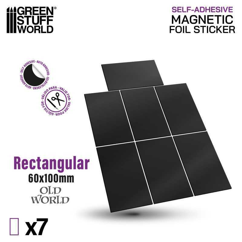 Rectangular Magnetic Sheet SELF-ADHESIVE - 60x100mm | Magnetic Foil Stickers