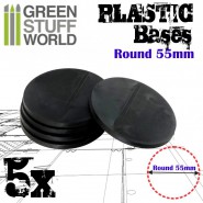 Plastic Bases - Round 55 mm BLACK | Hobby Accessories