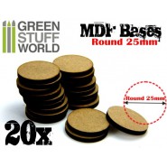 MDF Bases - Round 25 mm | Hobby Accessories