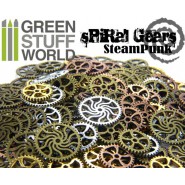 SteamPunk SPIRAL GEARS and COGS Beads 85gr | Cogs and Gears Beads