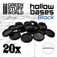Hollow Plastic Bases - BLACK 32mm | Hobby Accessories