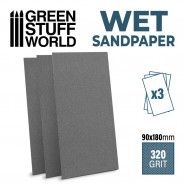 水砂紙 180x90mm - 320 grit - 水砂紙