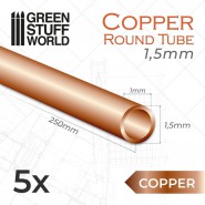Round Copper tube 1,5mm | Copper