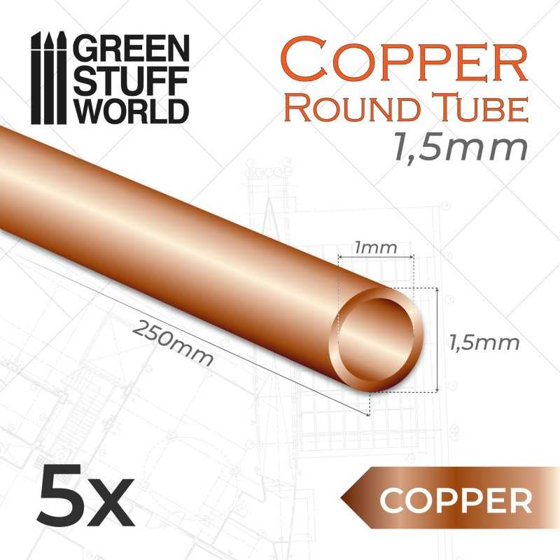 ▷ Buy Round Copper tube 1,5mm for modelling