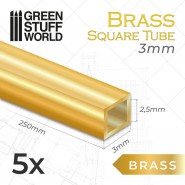 方形黃銅管 3mm - 黃銅