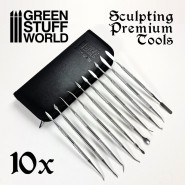 10x 专业雕刻工具 (带皮套) - 金属工具
